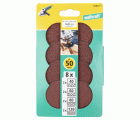 8 discos abrasivos vástago roscado Ø50mm