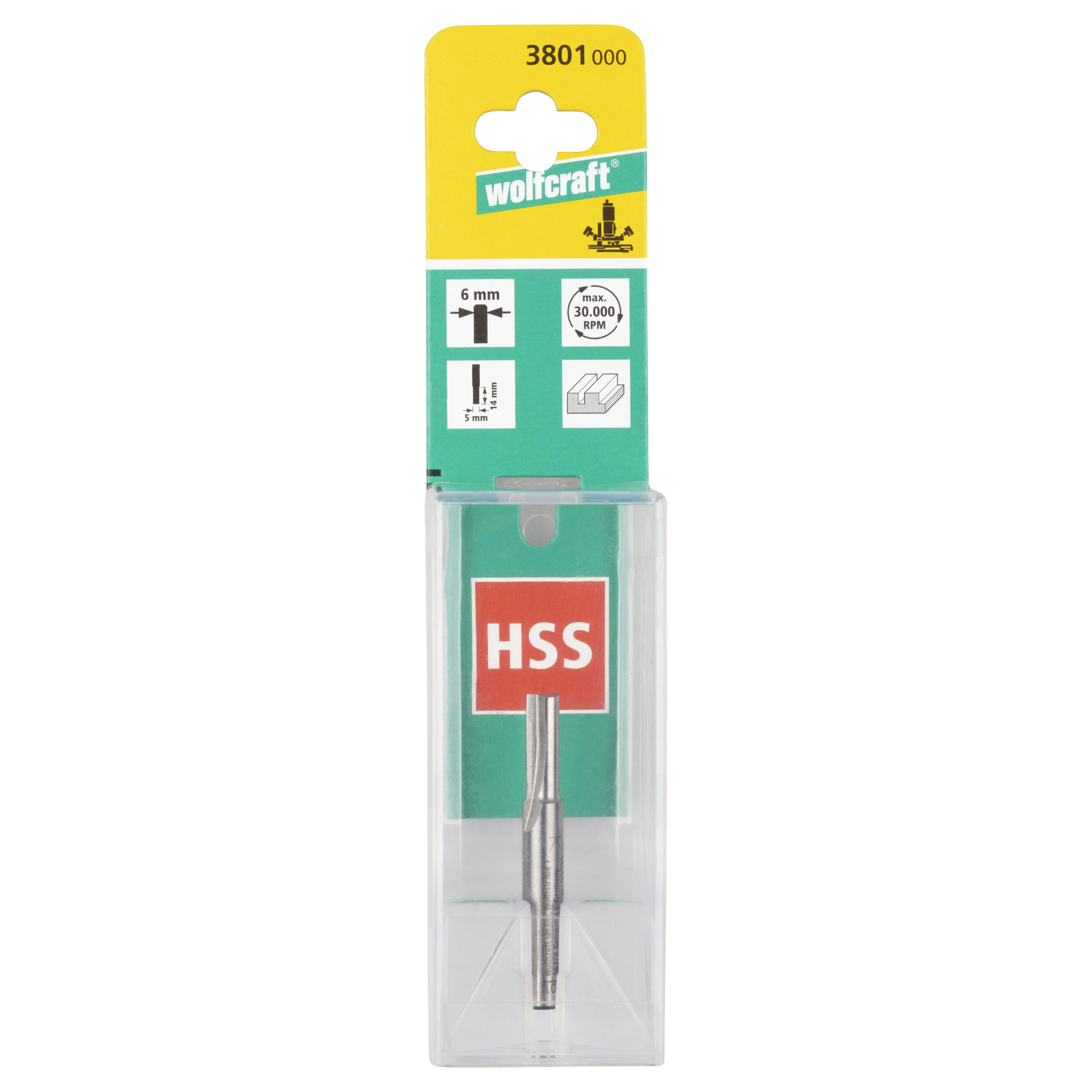 1 fresa de ranuras HSS S=6mm ø5x14mm