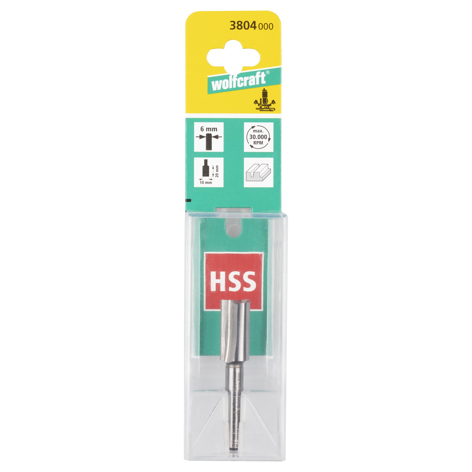 1 fresa de ranuras HSS vástago=6mm ø10x20mm