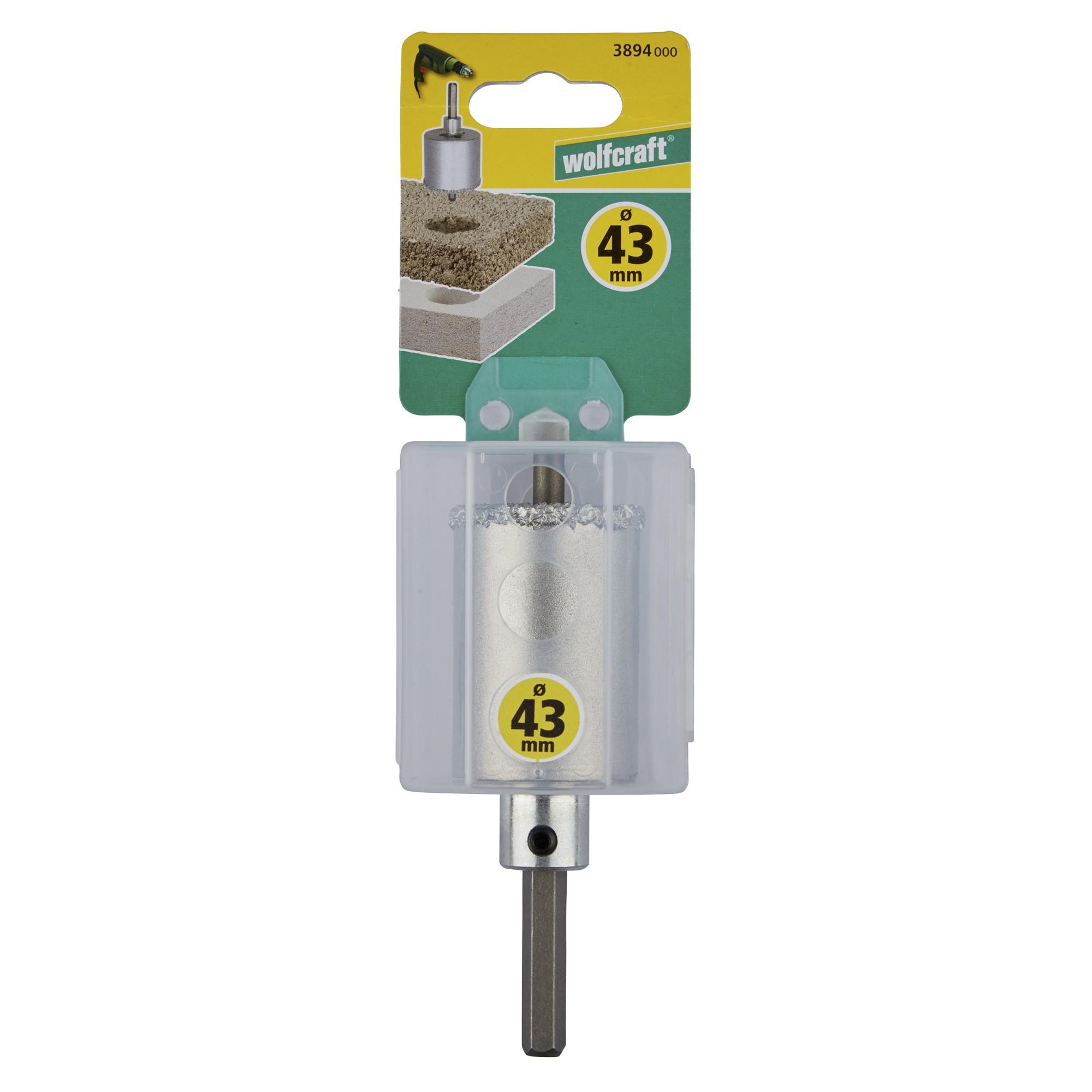 1 corona de perforación CT con vástago y broca ø 43 mm