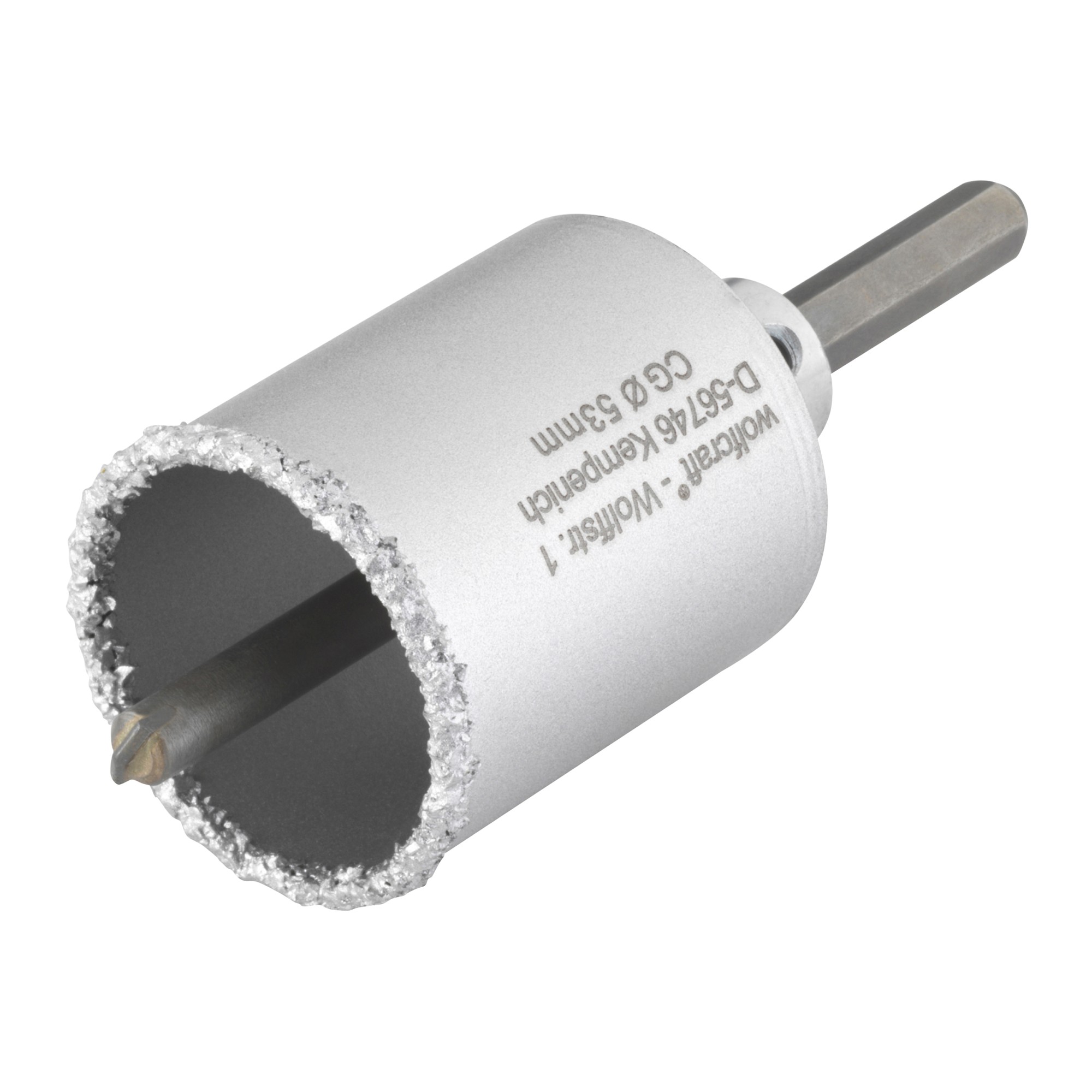 1 corona de perforación CT con vástago y broca ø 53 mm