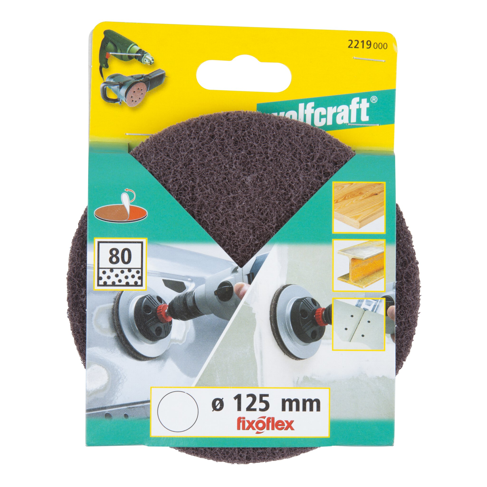 1 fieltro abrasivo adhesivo para chapa Ø 125 mm