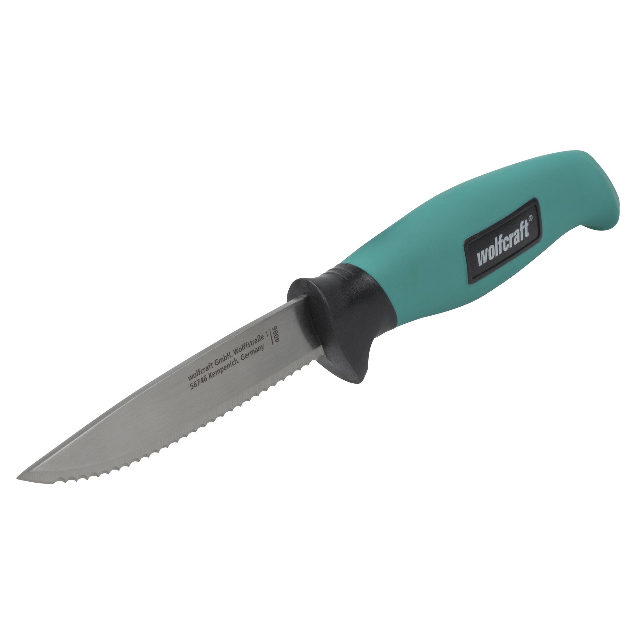 1 cuchillo de exterior con cuchilla dentada y estuche