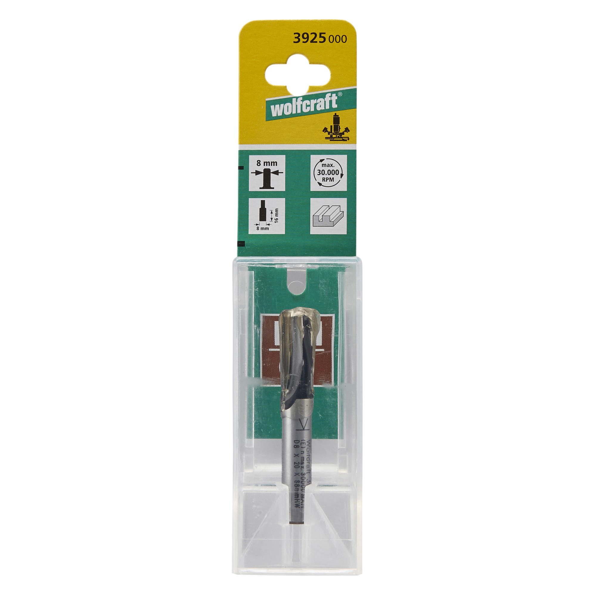 1 fresa de ranuras CT vástago=8mm ø8x20mm