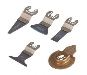 Juego de iniciación de sierra vibratoria para laminado ˮPROˮ 5 piezas, enganche universal