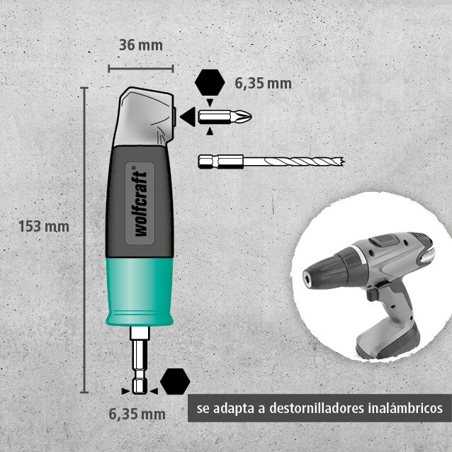1 atornillador angular de 90°