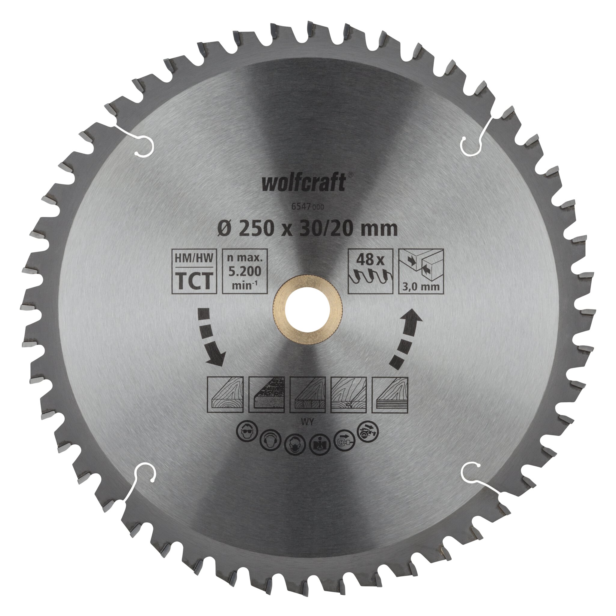 1 disco de sierra de corte e ingleteado CT 48 dientes ø250 mm