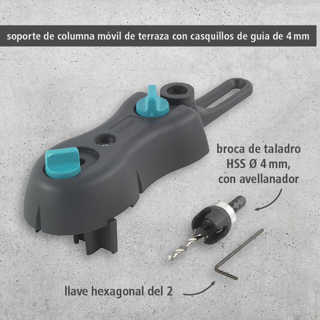 1 set de taladrado de tarimas de terraza, 3 pzas.