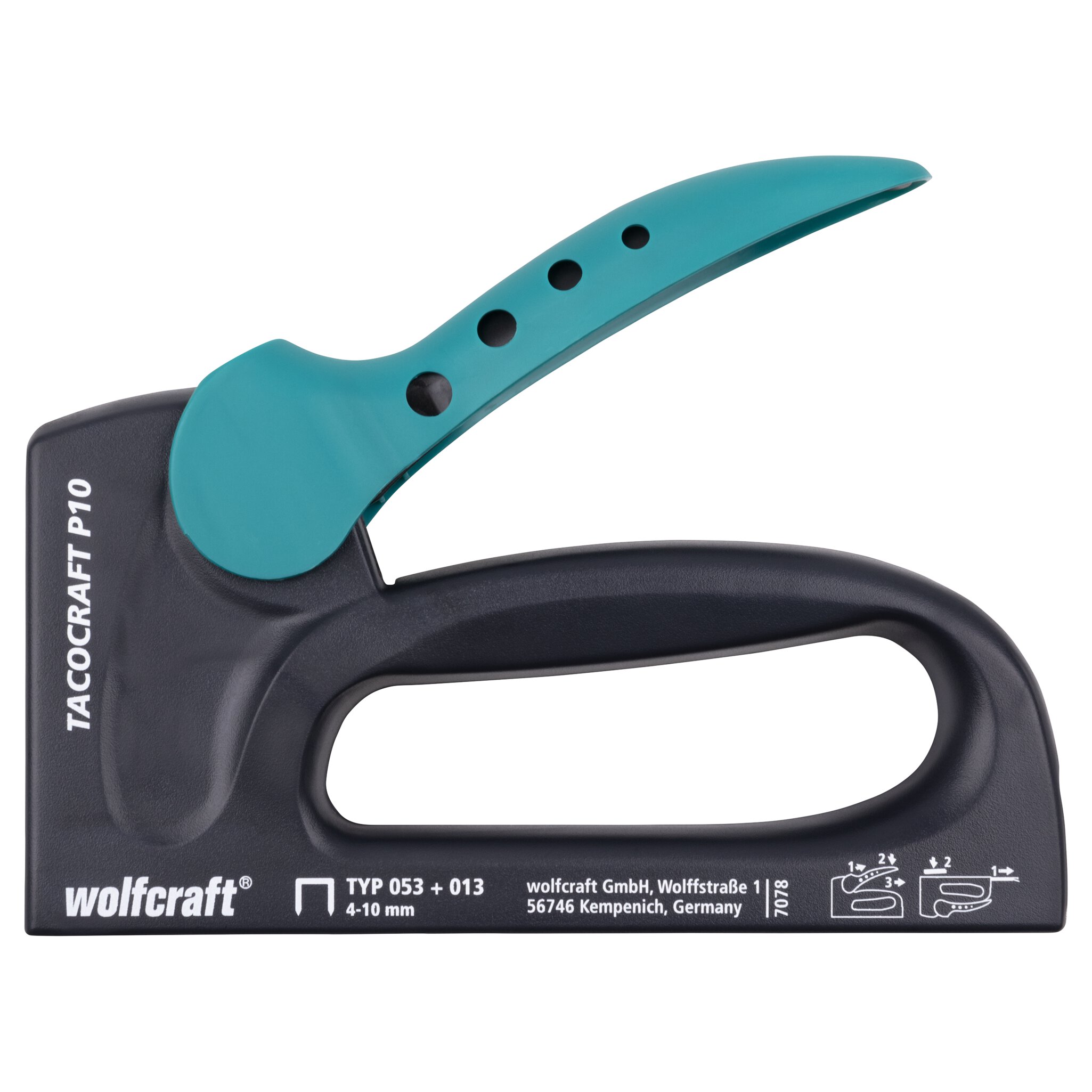 1 grapadora manual con carcasa de plástico tacocraft P 10