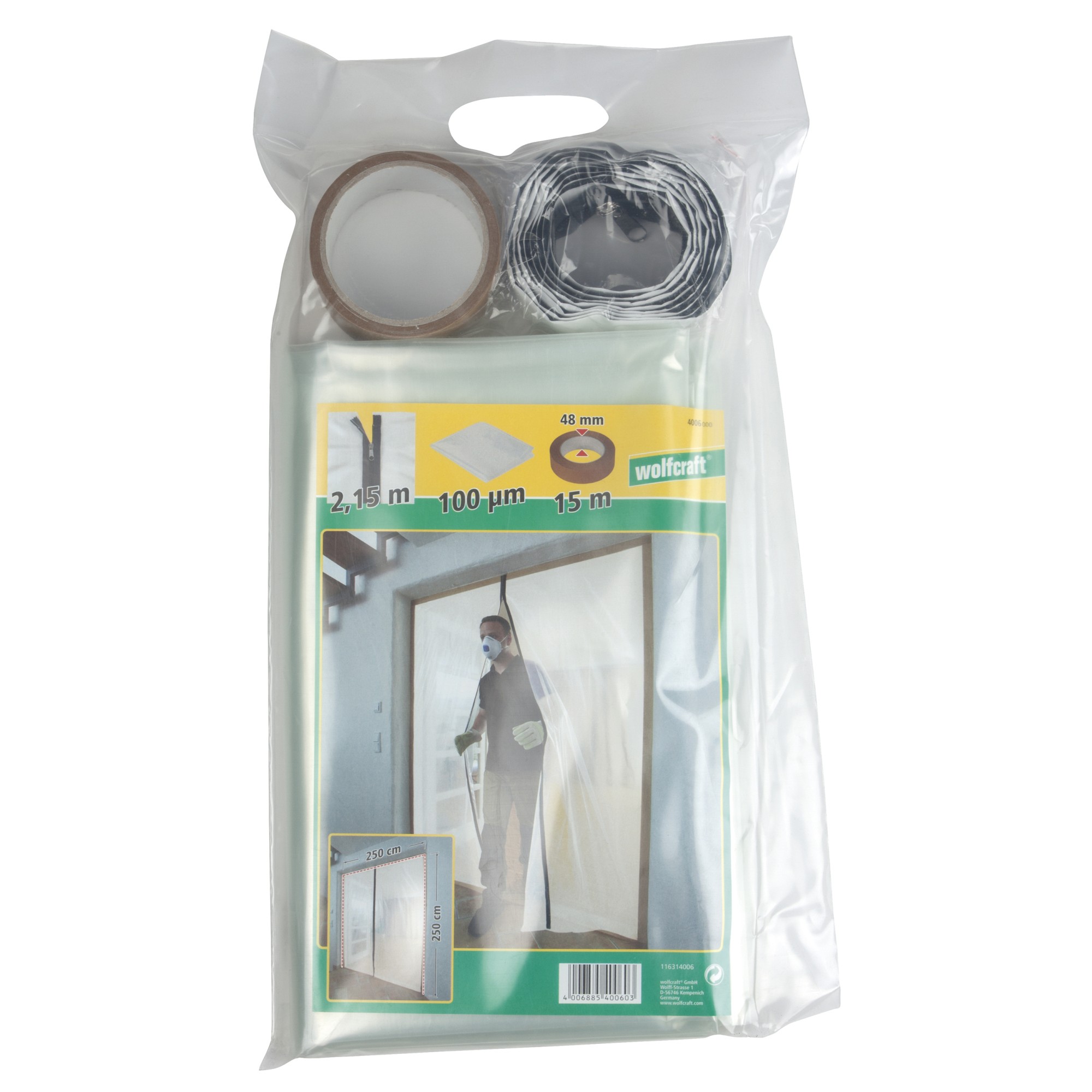 1 juego de barreras antisuciedad de 3 piezas de 2200 x 2550 mm