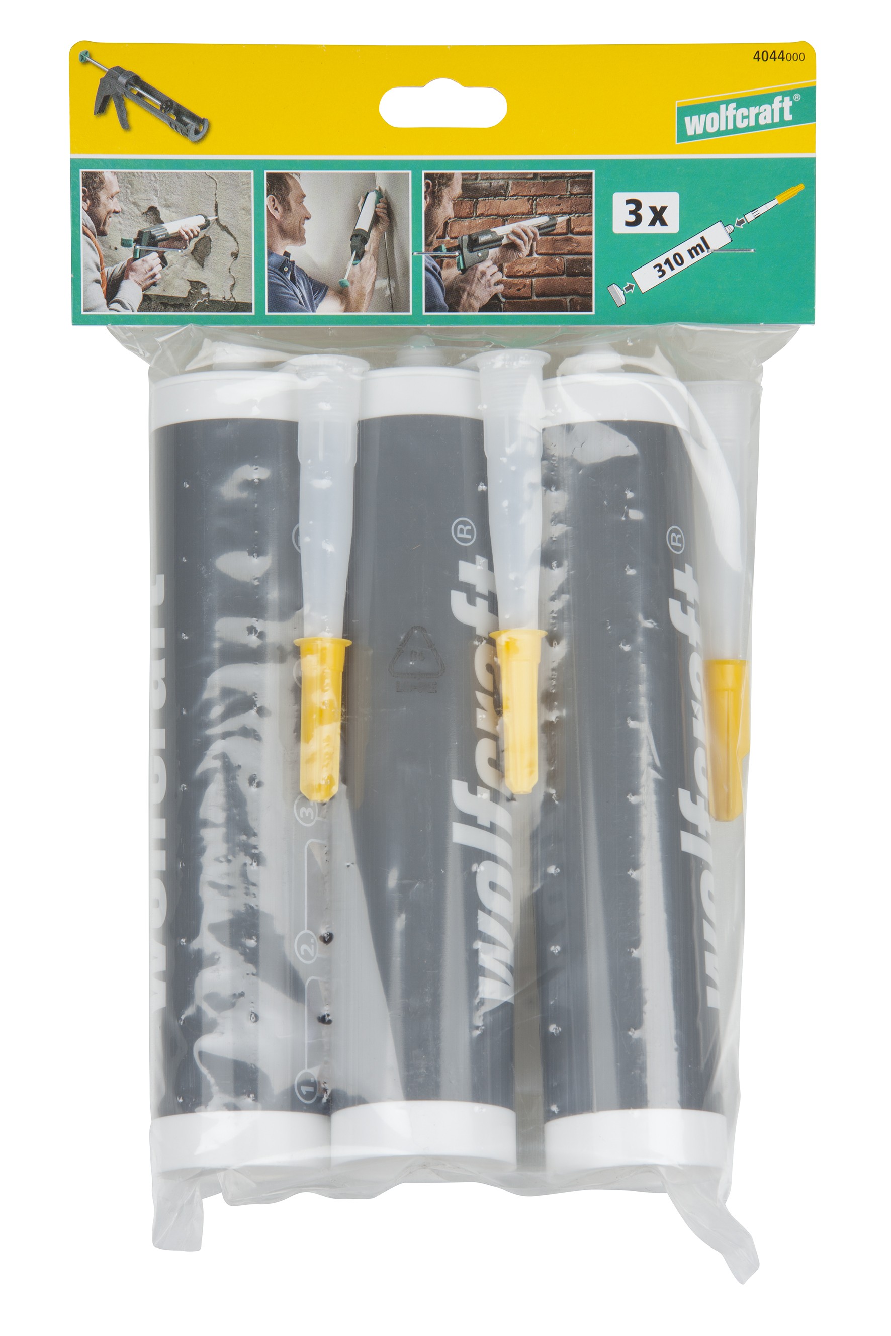 3 cartuchos vacíos de 310 ml