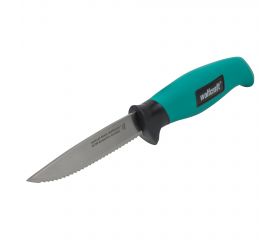 Cuchillo de exterior con cuchilla dentada y estuche