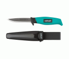 Cuchillo de exterior con cuchilla dentada y estuche