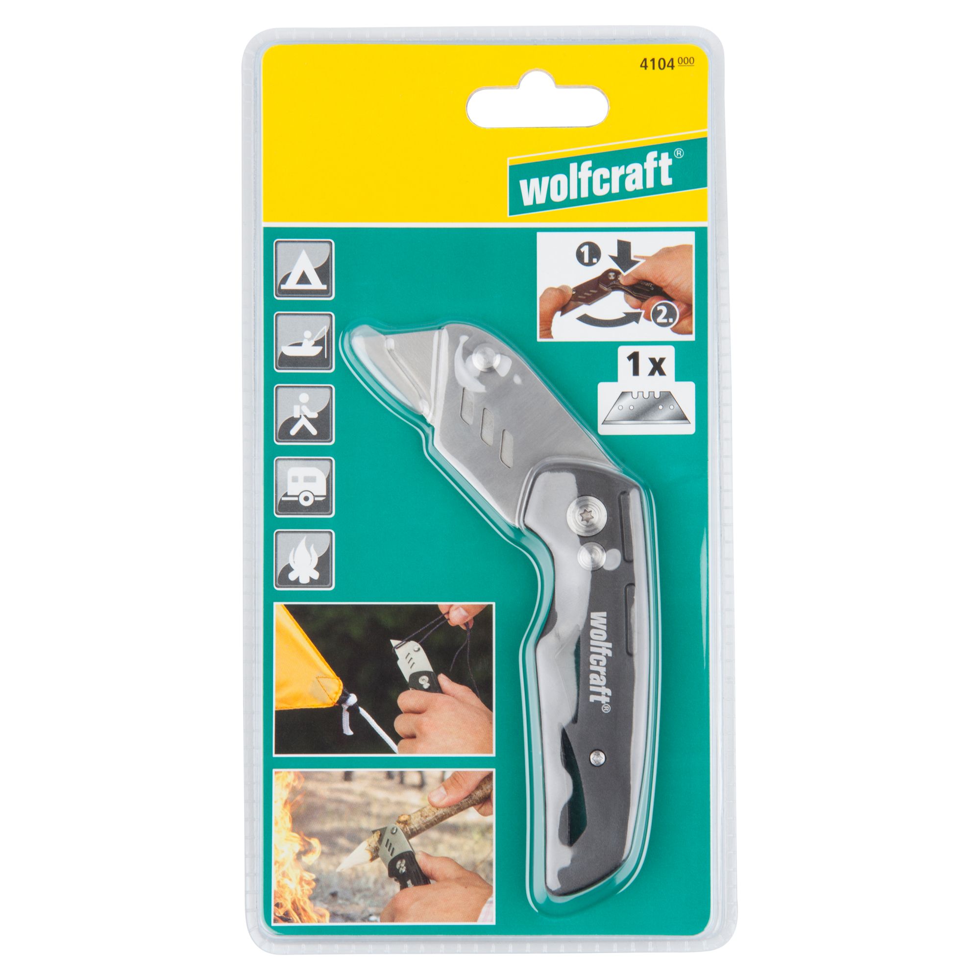 1 navaja plegable para cuchillas trapezoidales