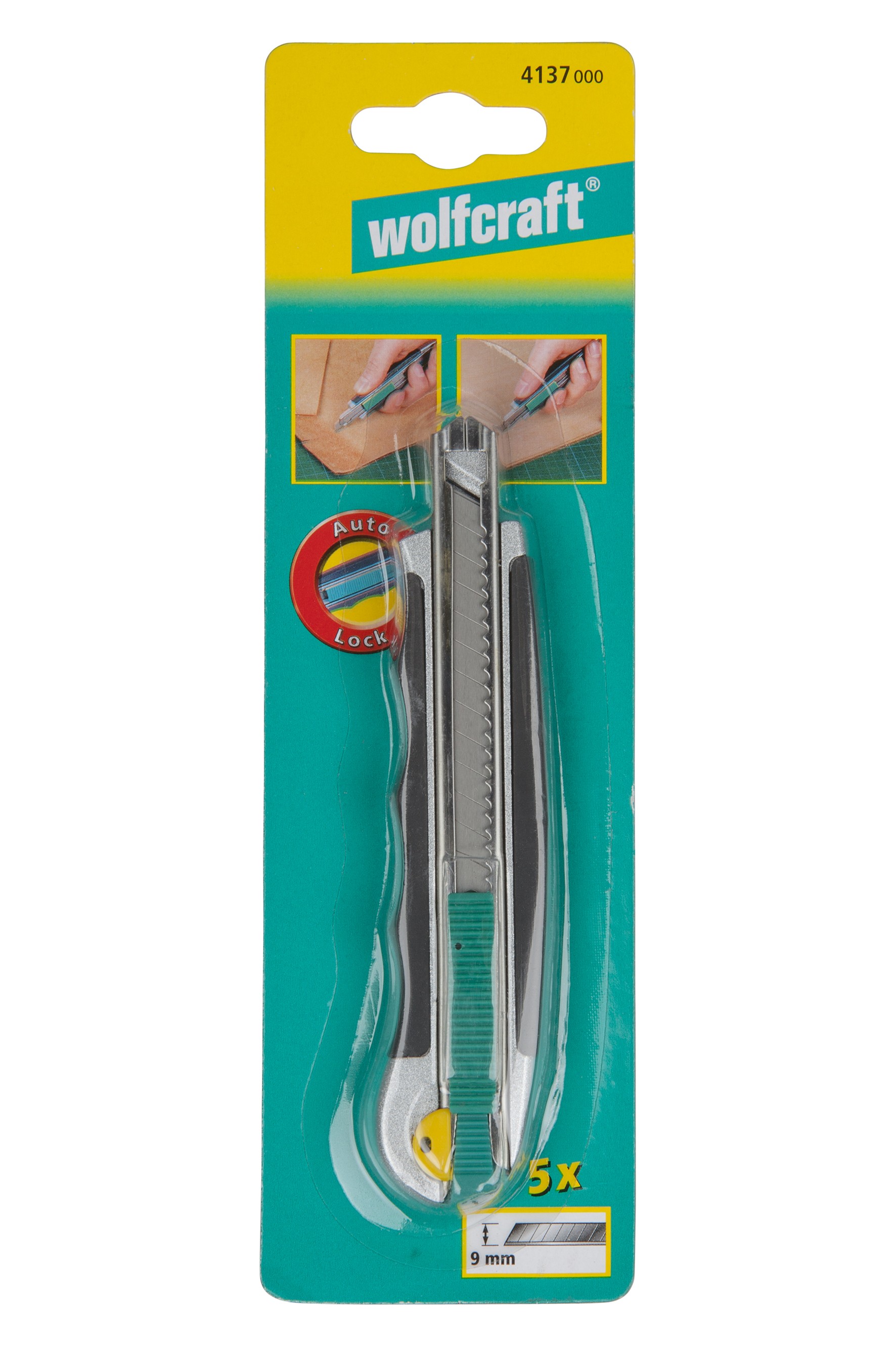 1 cúter profesional de cuchillas separables bicomponente de 9 mm