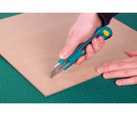 Cúter de cuchillas separables bicomponente de plástico de 18 mm