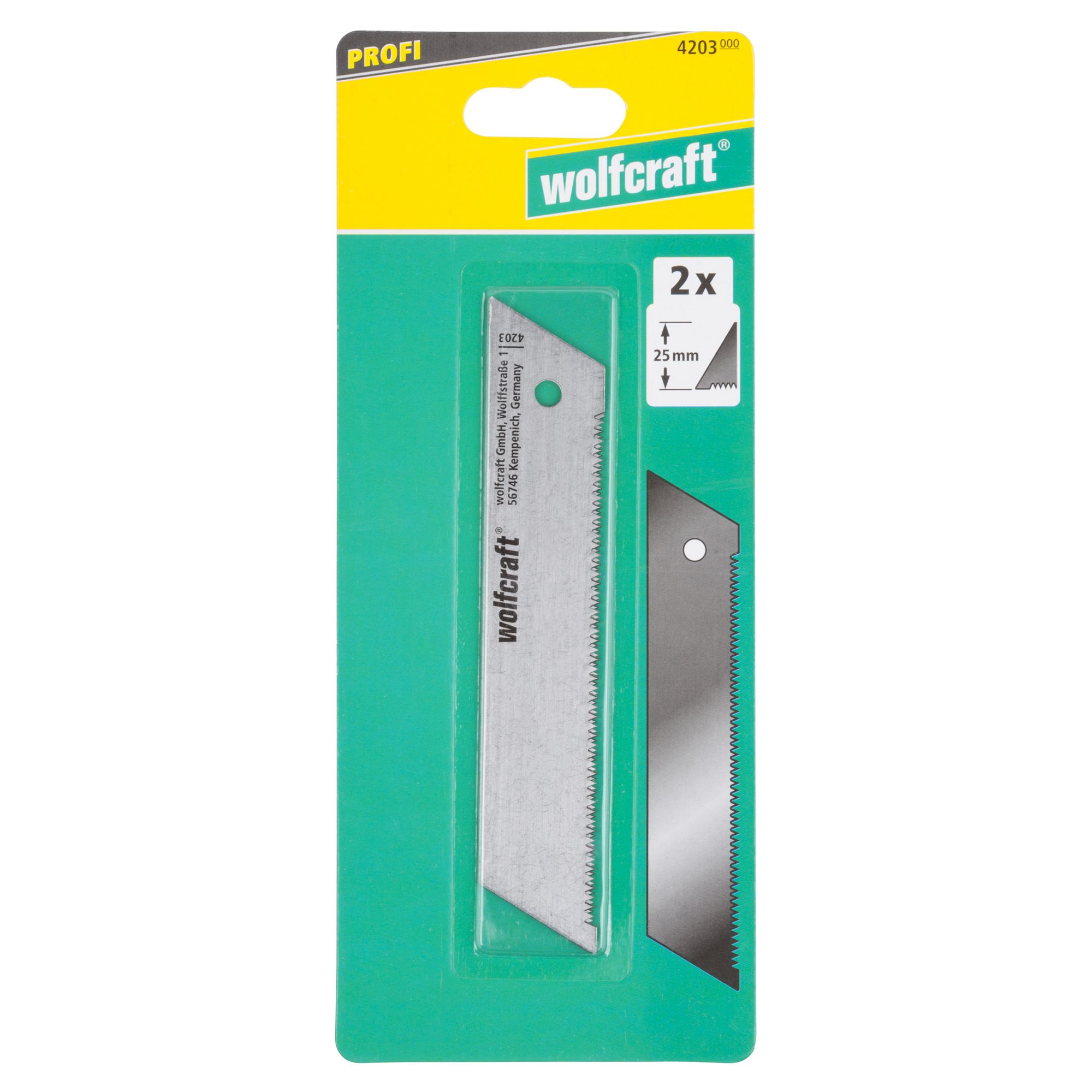 2 cuchillas de sierra de 25 mm para cúter de cuchillas separables