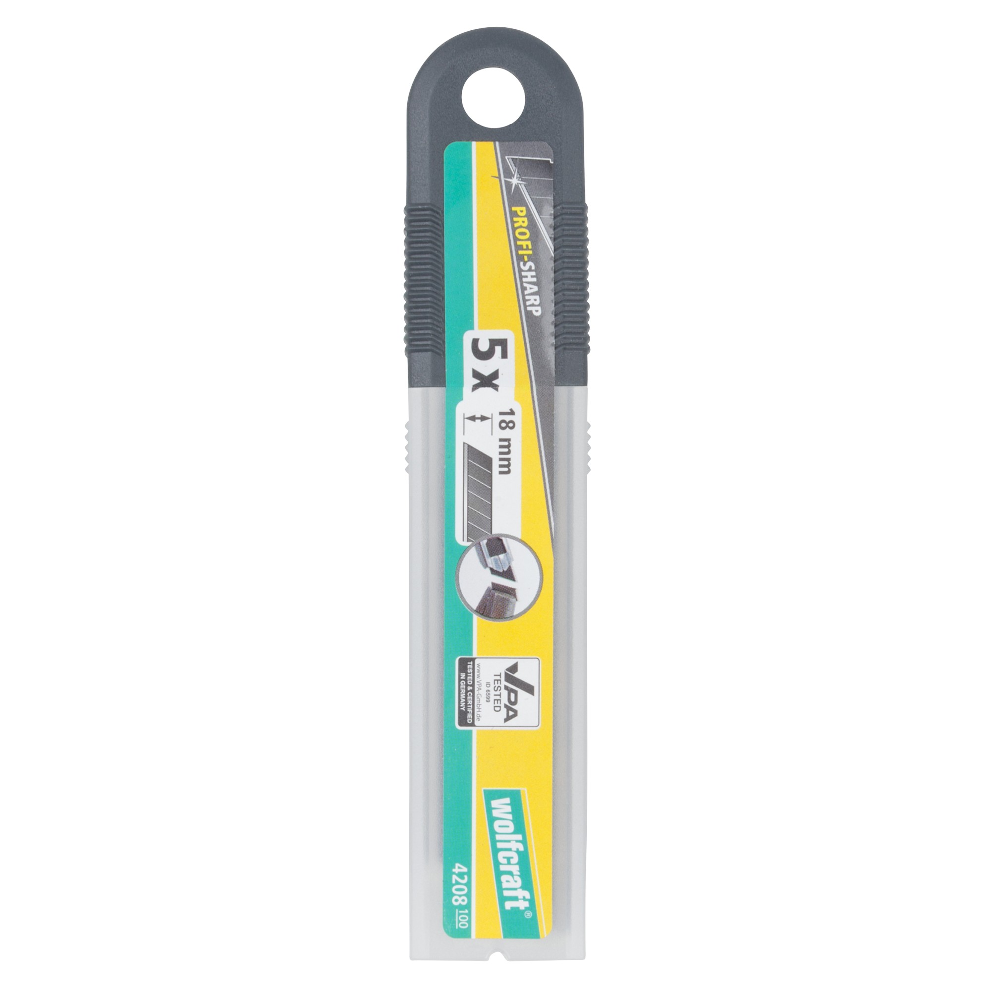 5 cuchillas separables de 18 mm pro sharp negras