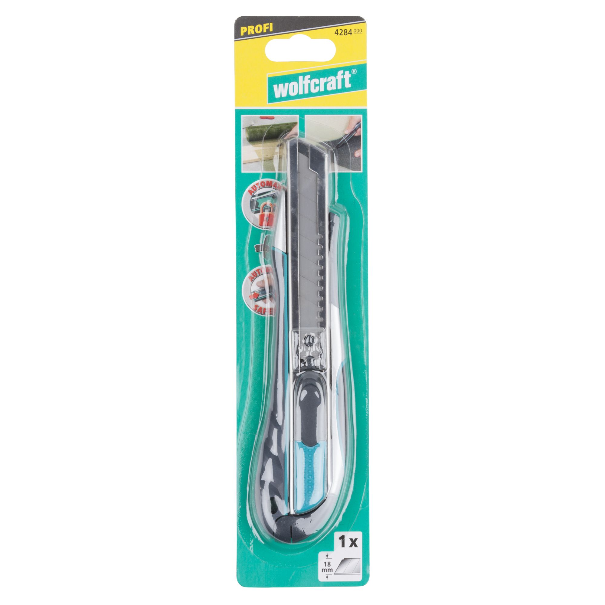 1 cúter profesional de cuchillas separables doble de 18 mm