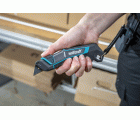 Cúter de cuchilla trapezoidal PRO SAFETY con estuche