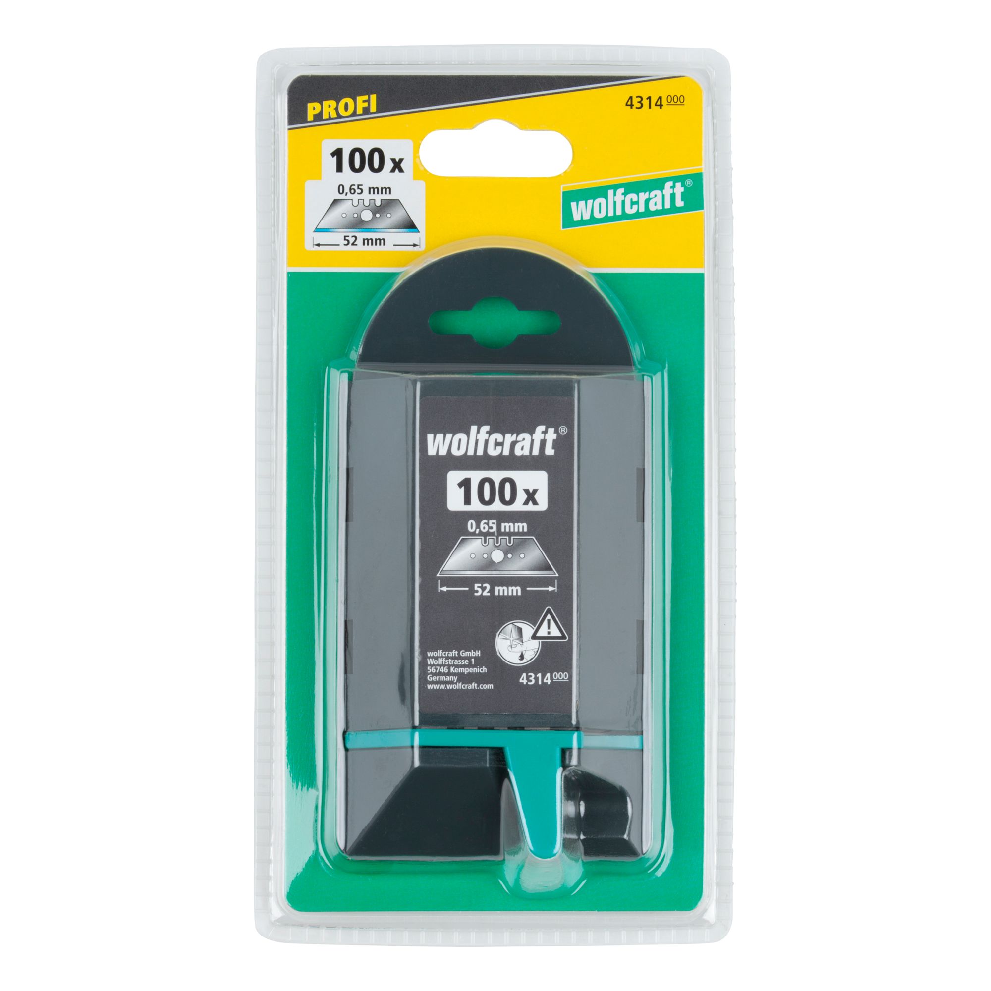 100 cuchillas trapezoidales profesionales de 0,65 x 52 mm