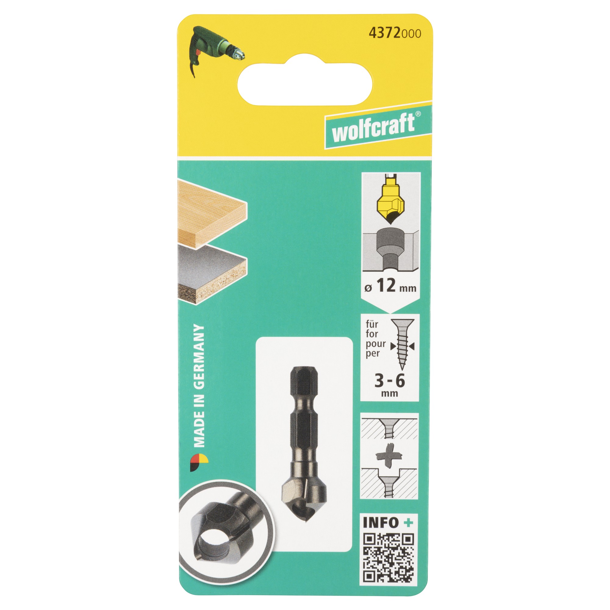 Avellanador desbarbador, vástago hexagonal