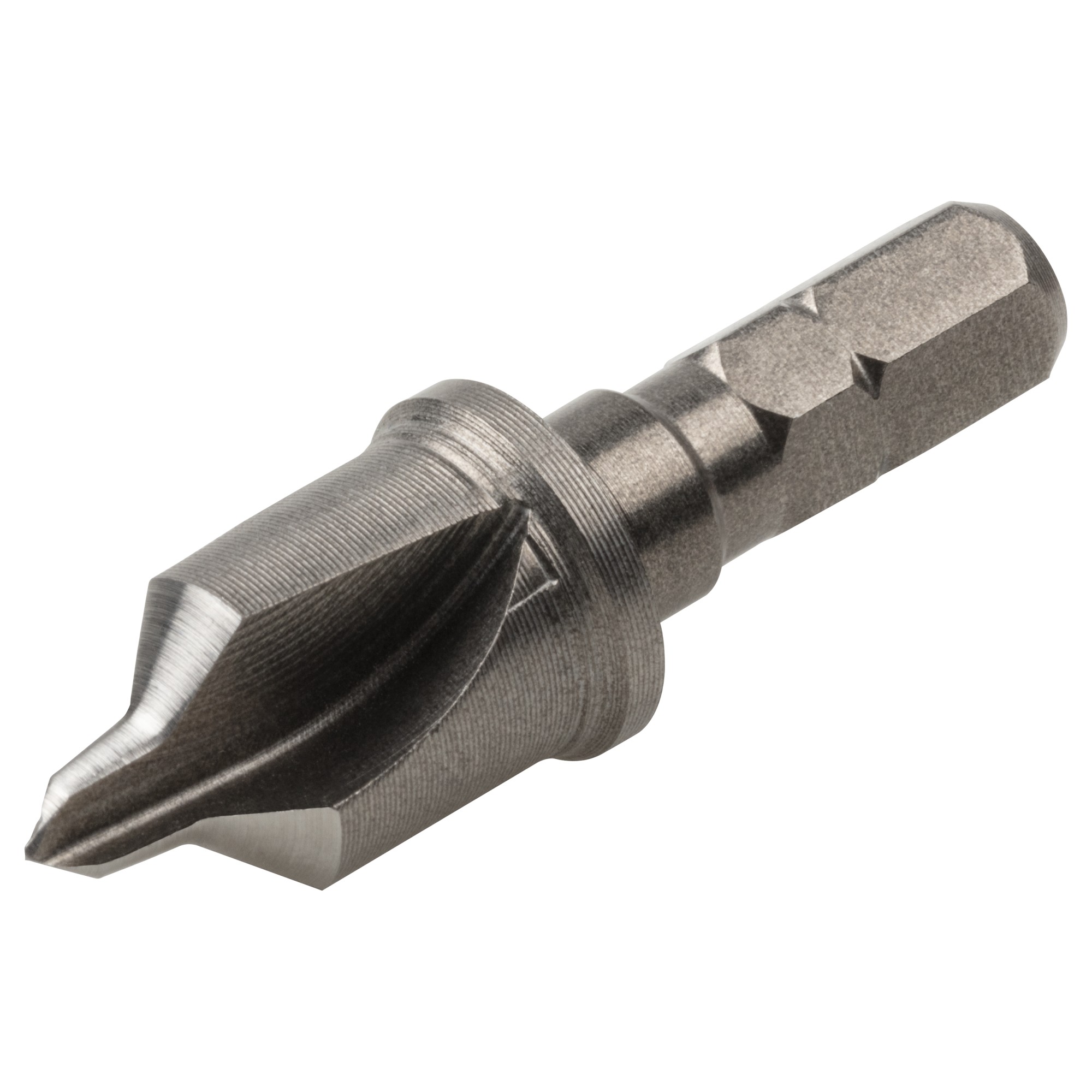 Avellanador de acero de alta velocidad, con tope de profundidad, vástago hexagonal