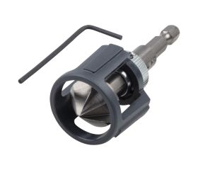 Avellanador cónico con tope de profundidad, vástago hexagonal