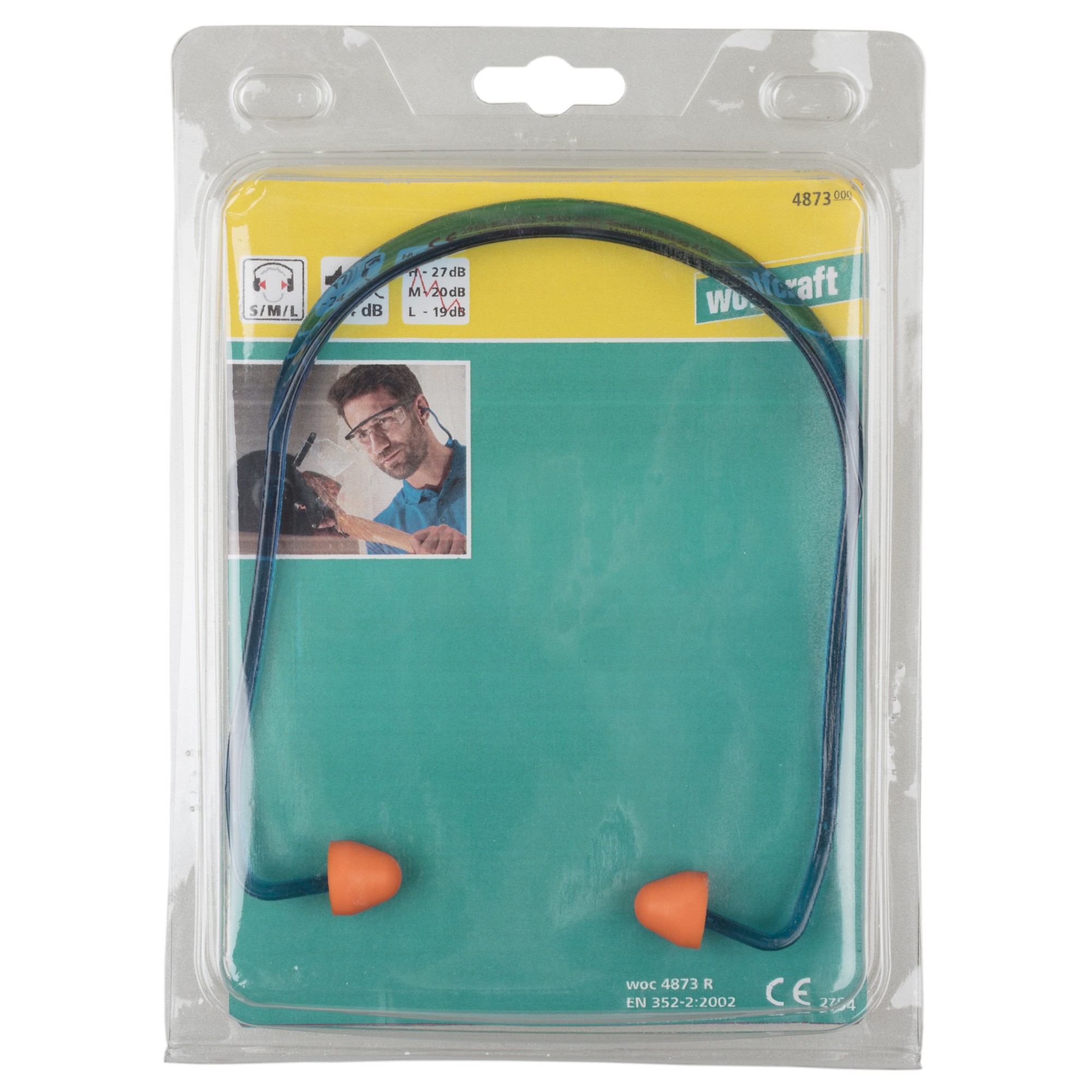 1 par de tapones de protección para los oídos, con patillas