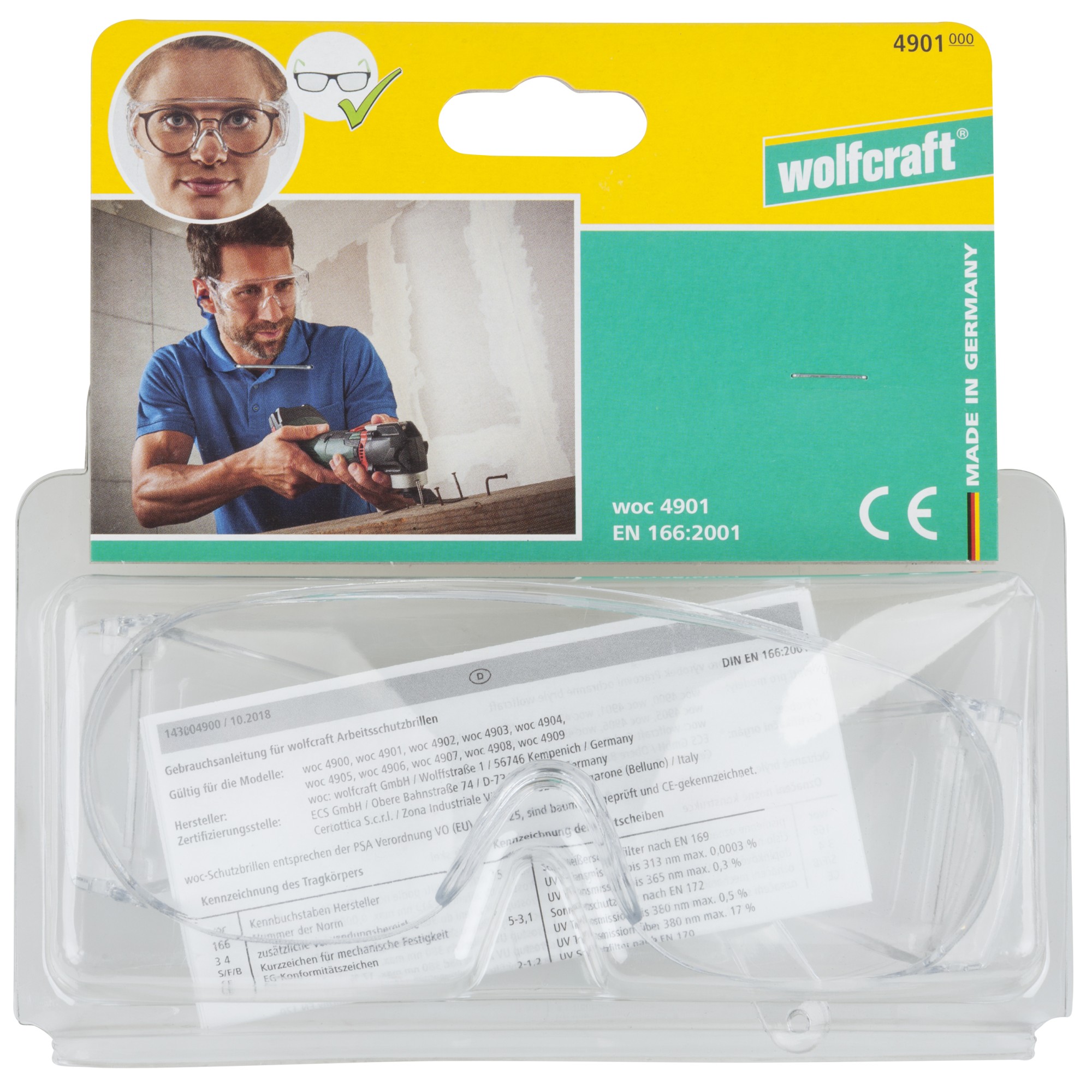 1 par de gafas de seguridad Standard (CE)