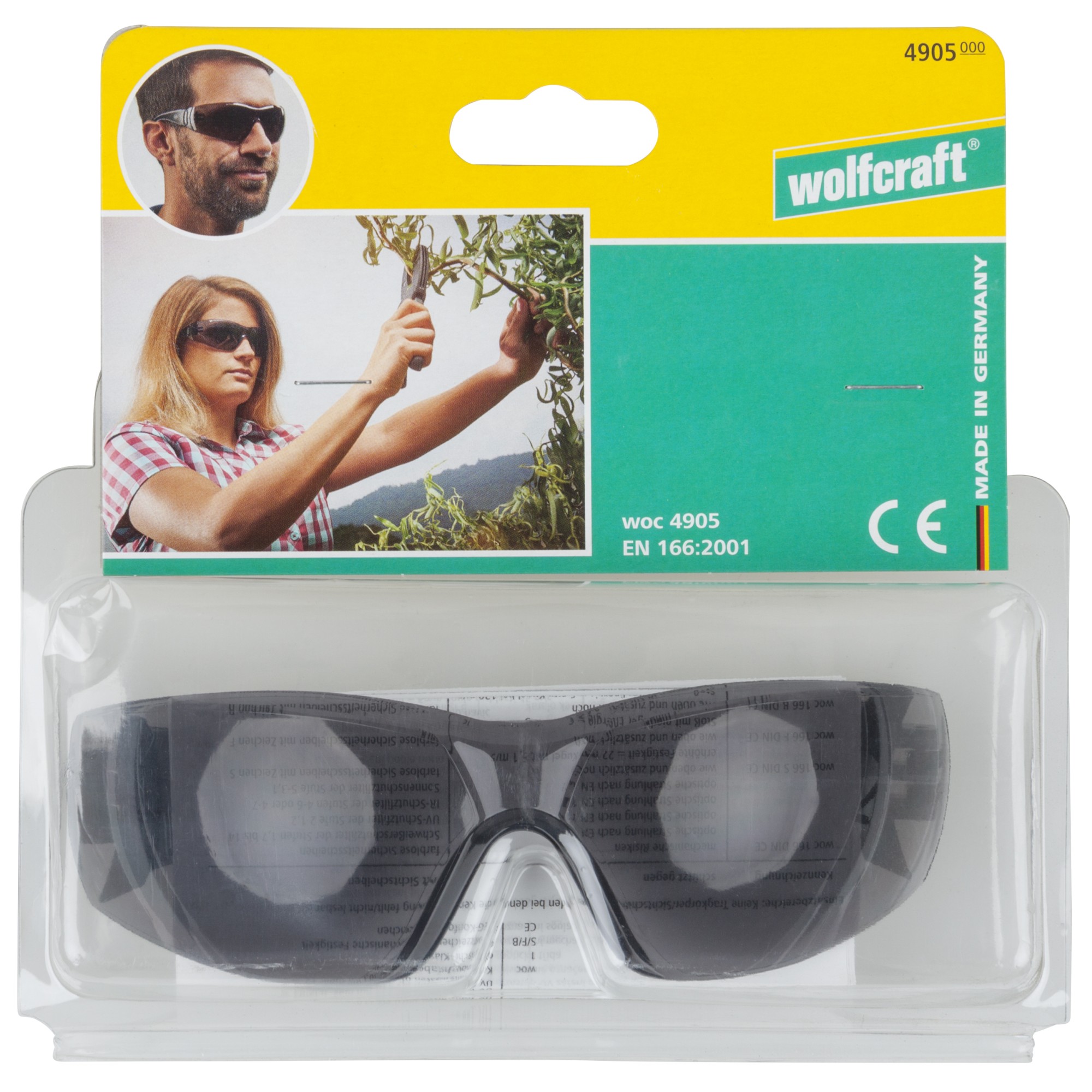 1 par de gafas de seguridad Profi ahumadas (CE)