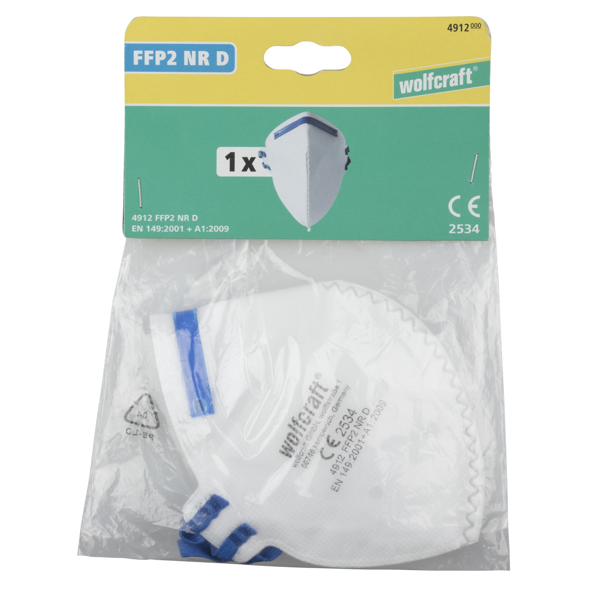 1 máscara antipolvo plegable FFP2 (CE)