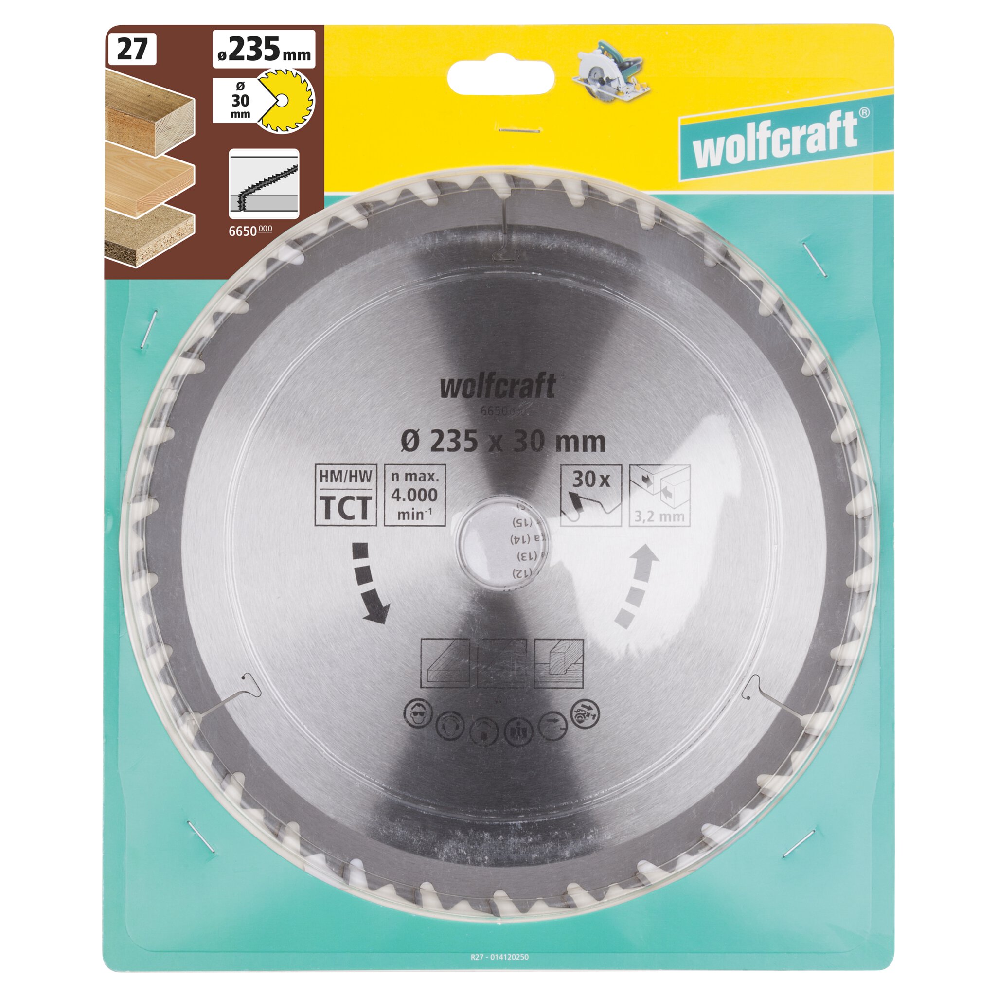 1 disco de sierra circular CT, 30 dientes ø235x30 mm