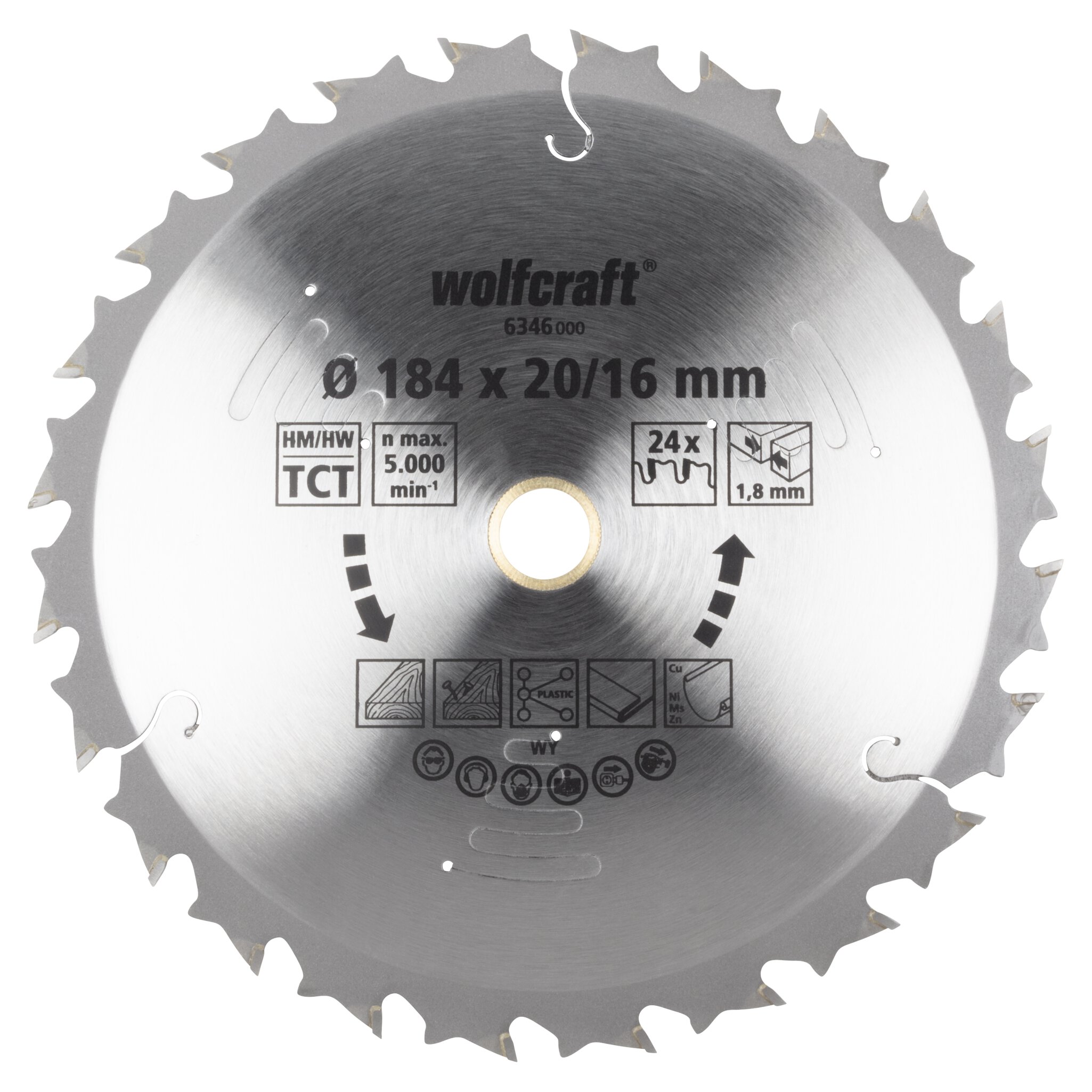 Disco de sierra circular para sierras circulares de mano a batería, serie lila, Ø 184 mm