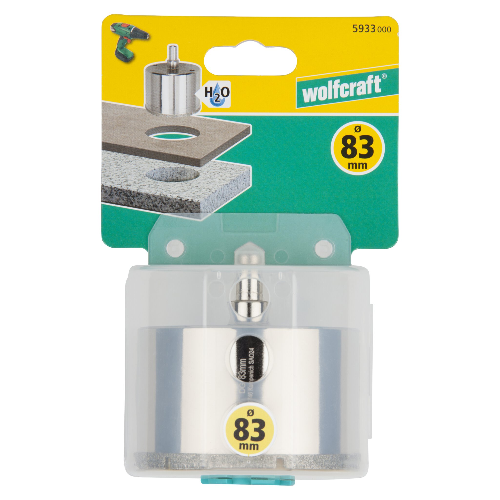 1 broca de perforación de diamante con vástago ø 83 mm