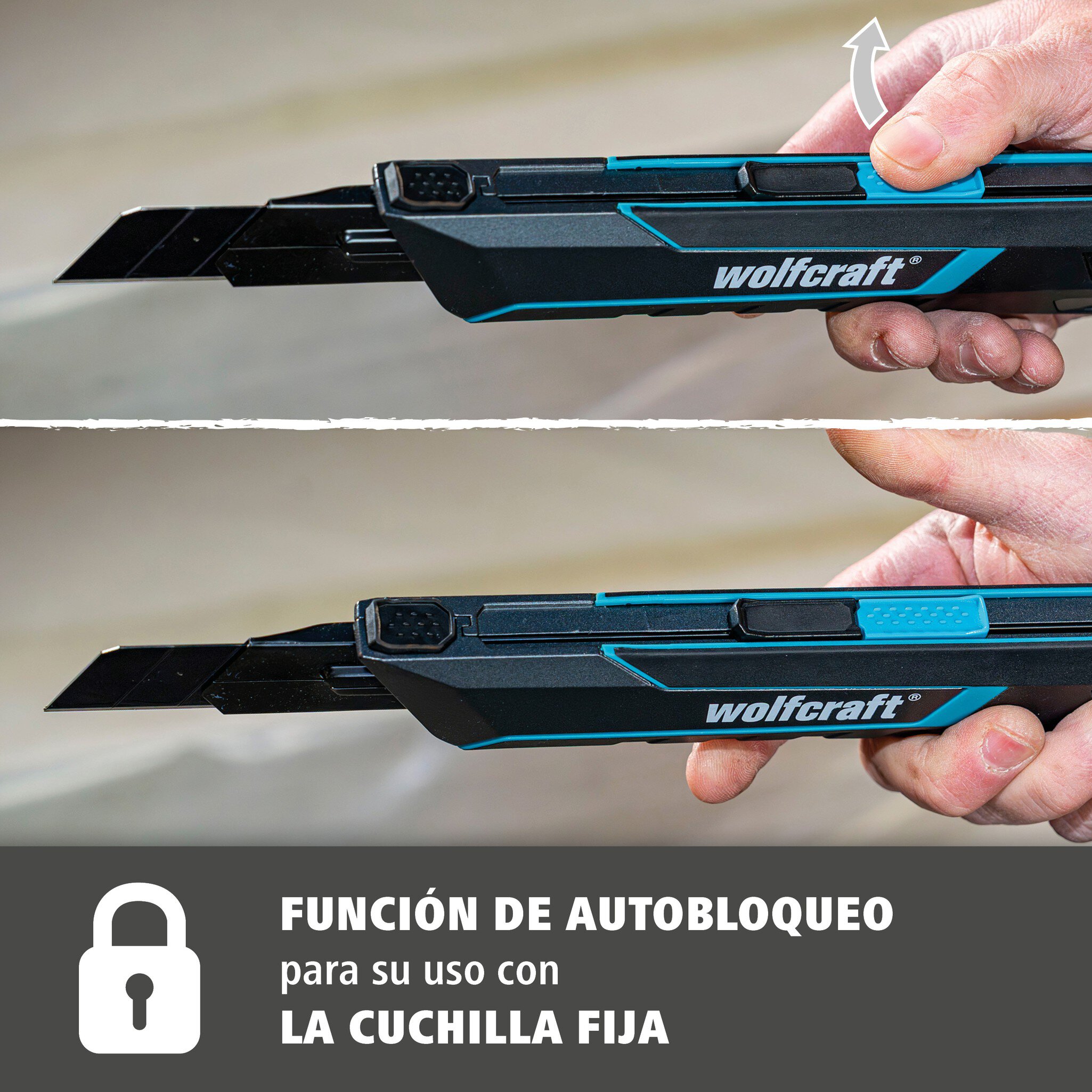 Cúter de cuchillas separables PRO SAFETY, 25 mm