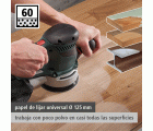 5 discos de lijar multiorificio para lijadora excéntrica, Ø 125 mm, grano 60
