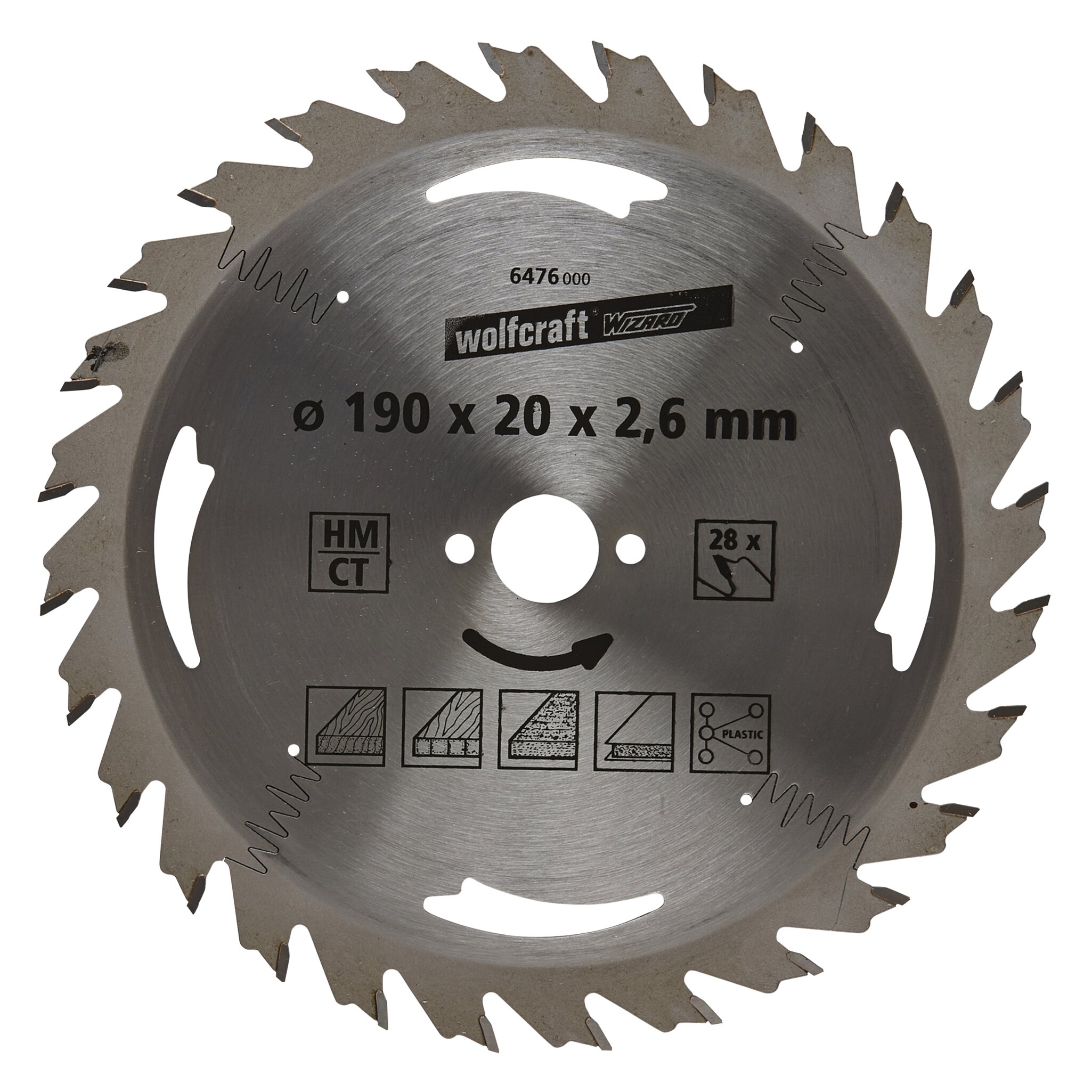 1 disco de sierra circular CT, 28 dientes ø190 mm