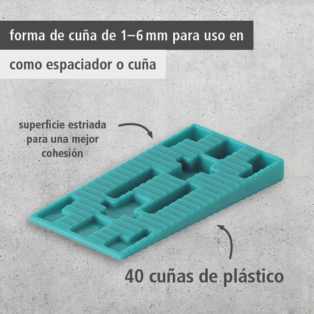 40 cuñas distanciadoras 58 x 30 mm