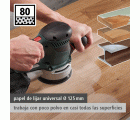 5 discos de lijar multiorificio para lijadora excéntrica, Ø 125 mm, grano 60