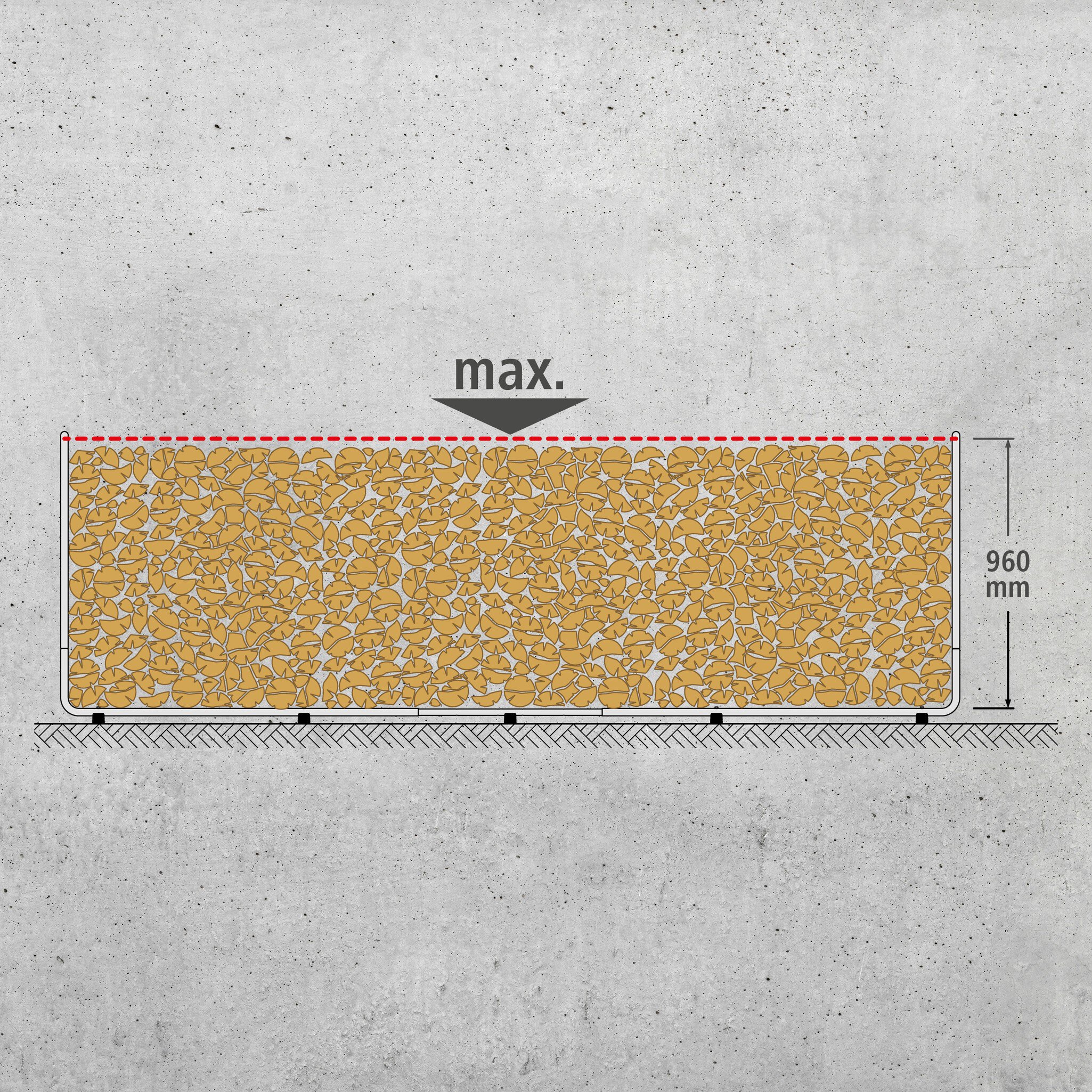 Soporte para almacenar leña modular XXL