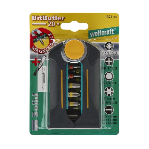 Caja de puntas BitButler Maxi, ranura/estrella (PH/PZ) / TORX® (T) / hexágono interior, 21 piezas