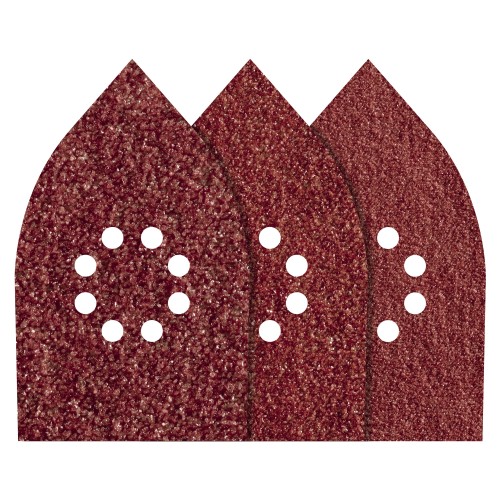 Juego de hojas abrasivas adhesivas para madera/metal, 107 x 175 mm