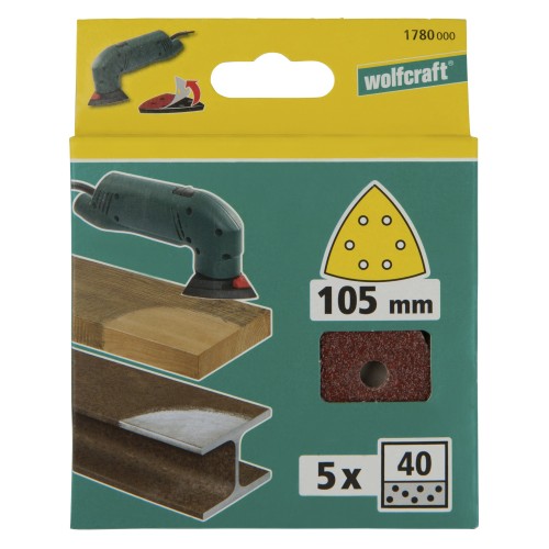 Hojas abrasivas adhesivas para madera/metal, 105 mm