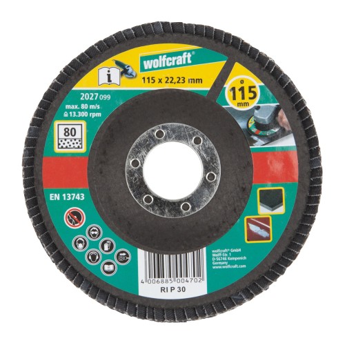 1 disco de láminas abrasivo WS, grano 80 Ø 115 mm