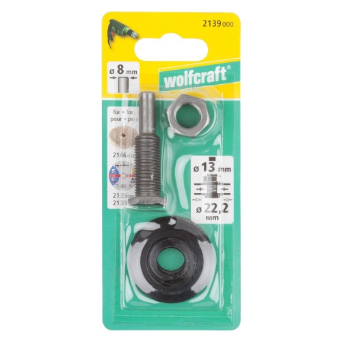Vástago para discos con agujero de 13 mm y 22,2 mm