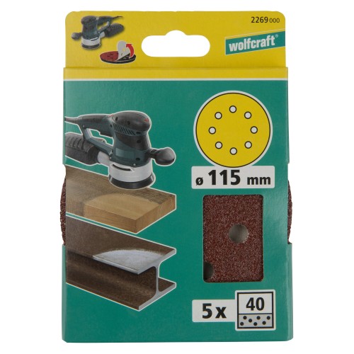 Discos autoadherentes de lijar para madera/metal, Ø 115 mm