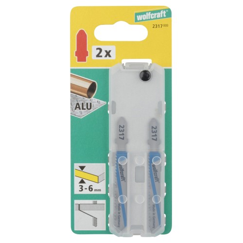 Hojas de sierra de calar HSS; vástago en T; chapa de acero, aluminio