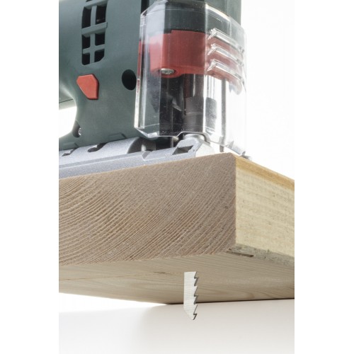Hojas de sierra HCS, vástago en U, madera y cristal acrílico, corte limpio