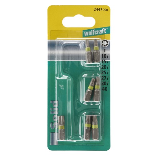 Set de puntas, TORX® (T 10–40), 7 piezas